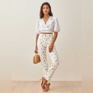 Reformation Cynthia Fruitloops High Rise Straight Jeans Size 25